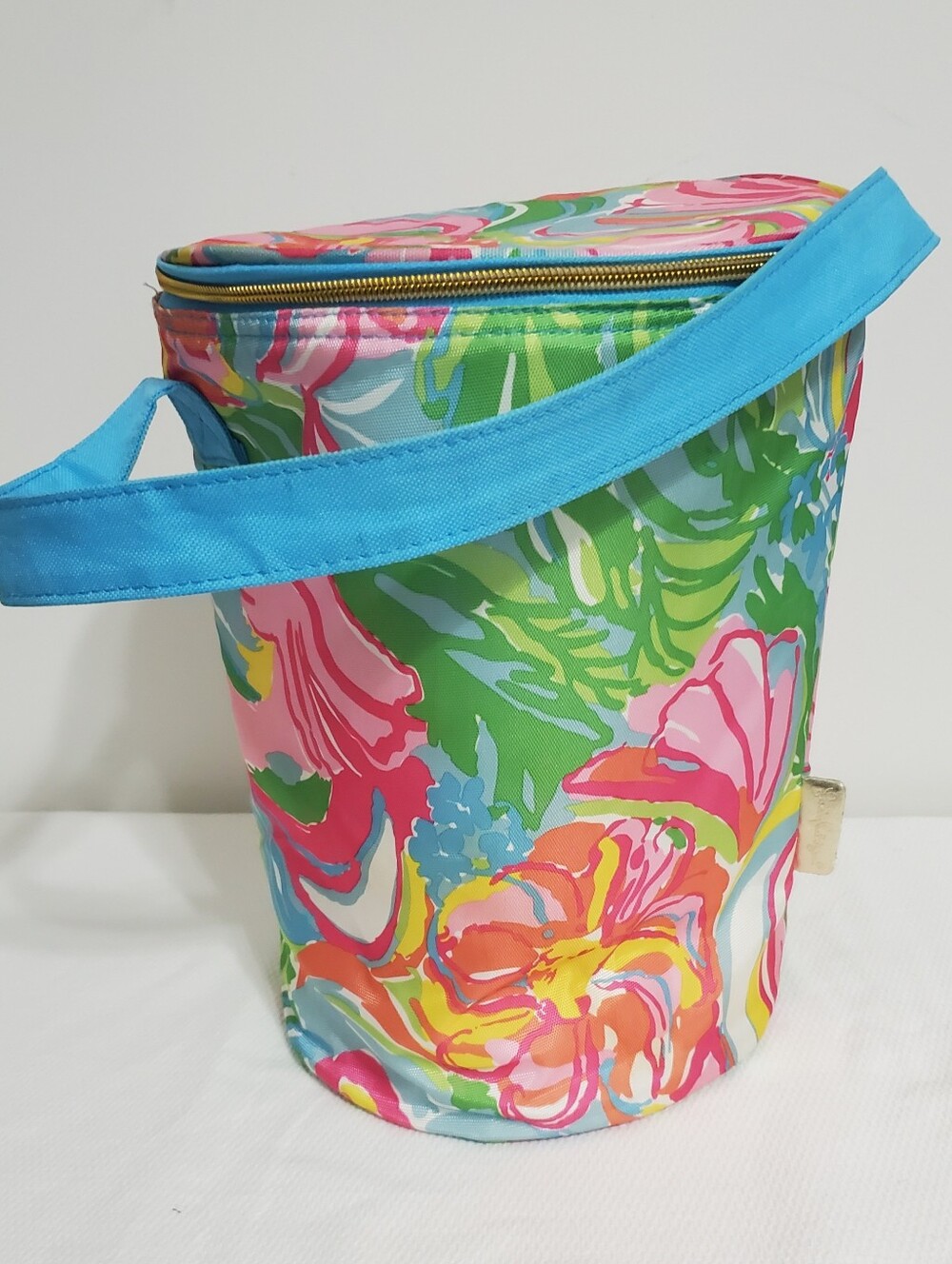 Lilly Pulitzer Multicolor Floral Round Ice Wine Cooler